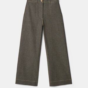 Mayle Olive Pants with Gold Accent